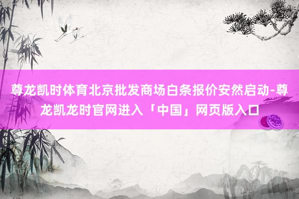 尊龙凯时体育北京批发商场白条报价安然启动-尊龙凯龙时官网进入「中国」网页版入口